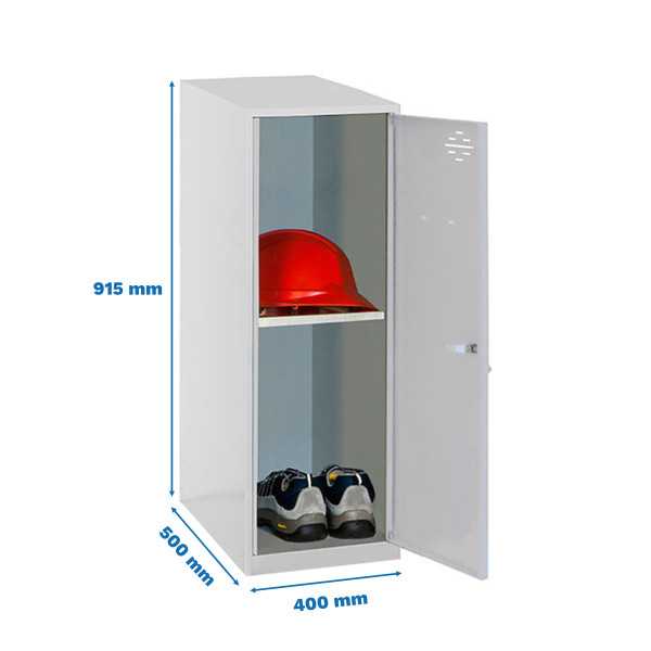Taquilla 915x400x500 SIMONLOCKER DISM. MINI + BAN. 915x400x500 mm GRIS marca SIMONRACK