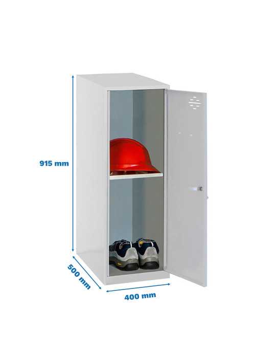 Taquilla 915x400x500 SIMONLOCKER DISM. MINI + BAN. 915x400x500 mm GRIS marca SIMONRACK