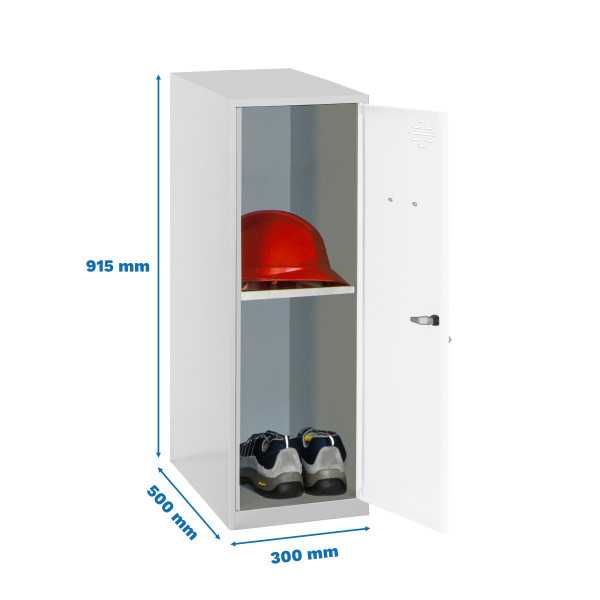 Taquilla 915x300x500 SIMONLOCKER DISM. MINI + BAN. 915x300x500 mm GR/BL marca SIMONRACK