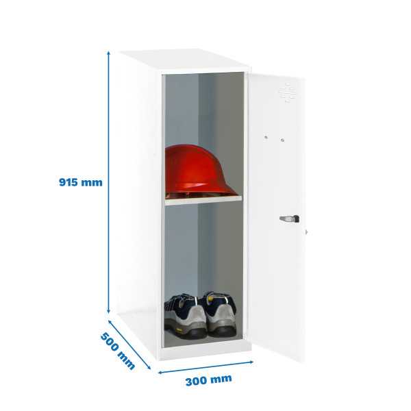 Taquilla 915x300x500 SIMONLOCKER DISM. MINI + BAN. 915x300x500 mm BL/BL marca SIMONRACK