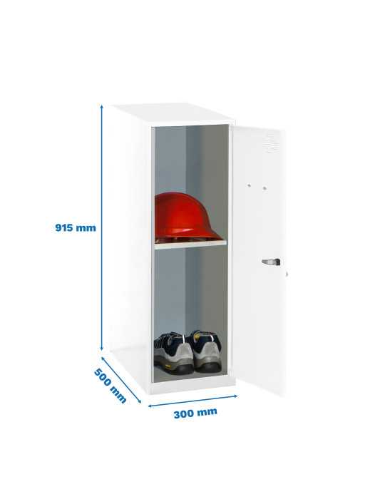 Taquilla 915x300x500 SIMONLOCKER DISM. MINI + BAN. 915x300x500 mm BL/BL marca SIMONRACK