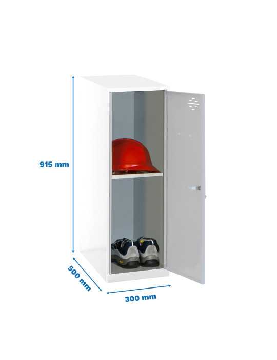Taquilla 915x300x500 SIMONLOCKER DISM. MINI + BAN. 915x300x500 mm BL/GR marca SIMONRACK