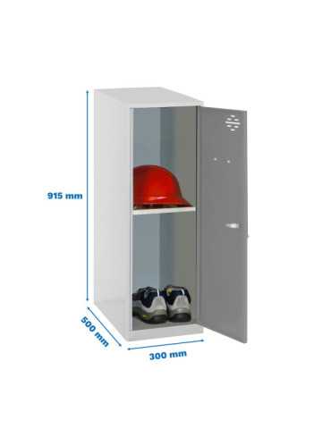 Taquilla 915x300x500 SIMONLOCKER DISM. MINI + BAN. 915x300x500 mm GRIS marca SIMONRACK