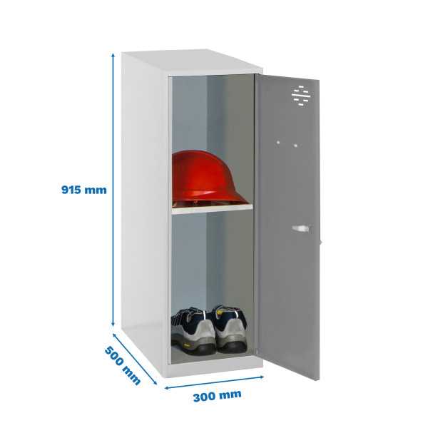 Taquilla 915x300x500 SIMONLOCKER DISM. MINI + BAN. 915x300x500 mm GRIS marca SIMONRACK
