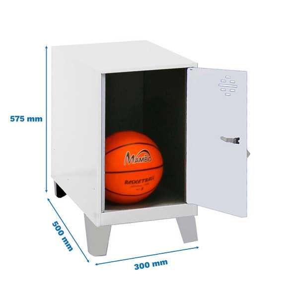 Taquilla 575x300x500 SIMONLOCKER DISM.MINI 475x300x500+PIES GR/BCO marca SIMONRACK