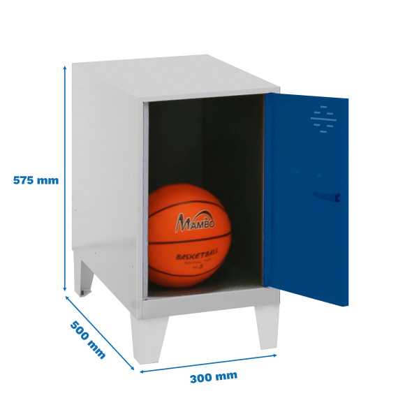 Taquilla 575x300x500 SIMONLOCKER DISM.MINI 475x300x500+PIES GR/AZU marca SIMONRACK