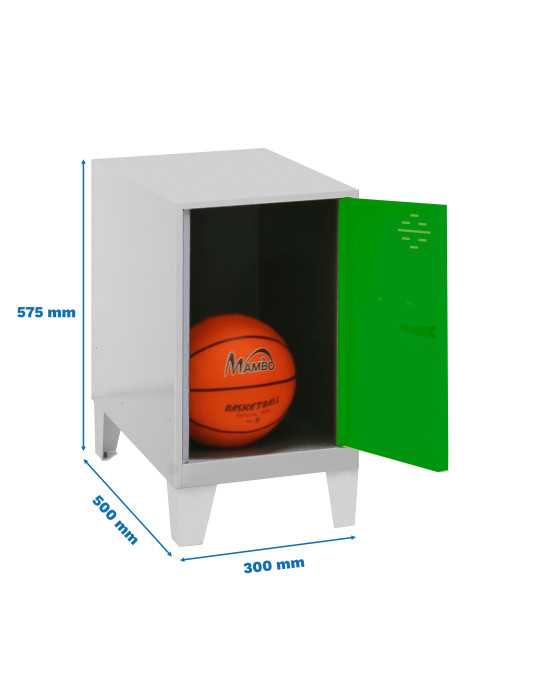 Taquilla 575x300x500 SIMONLOCKER DISM.MINI 475x300x500+PIES GR/VER marca SIMONRACK