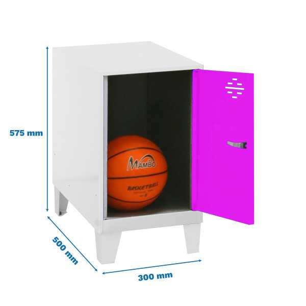 Taquilla 575x300x500 SIMONLOCKER DISM.MINI 475x300x500+PIES BLA/ROS marca SIMONRACK