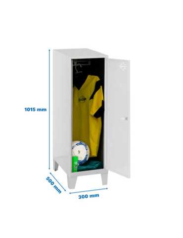Taquilla 1015x300x500 SIMONLOCKER DISM.SINGLE MINI 915x300x500+PIES G/BC marca SIMONRACK