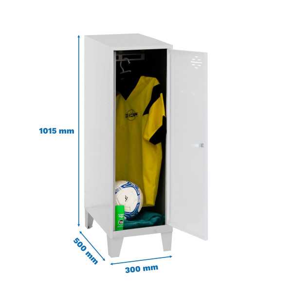 Taquilla 1015x300x500 SIMONLOCKER DISM.SINGLE MINI 915x300x500+PIES G/BC marca SIMONRACK