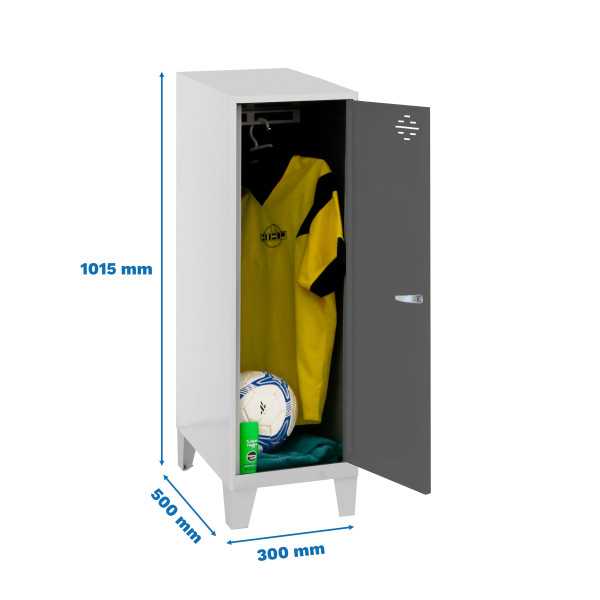 Taquilla 1015x300x500 SIMONLOCKER DISM.SINGLE MINI 915x300x500+PIES G/AN marca SIMONRACK