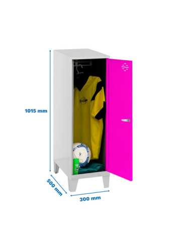 Taquilla 1015x300x500 SIMONLOCKER DISM.SINGLE MINI 915x300x500+PIES G/RO marca SIMONRACK