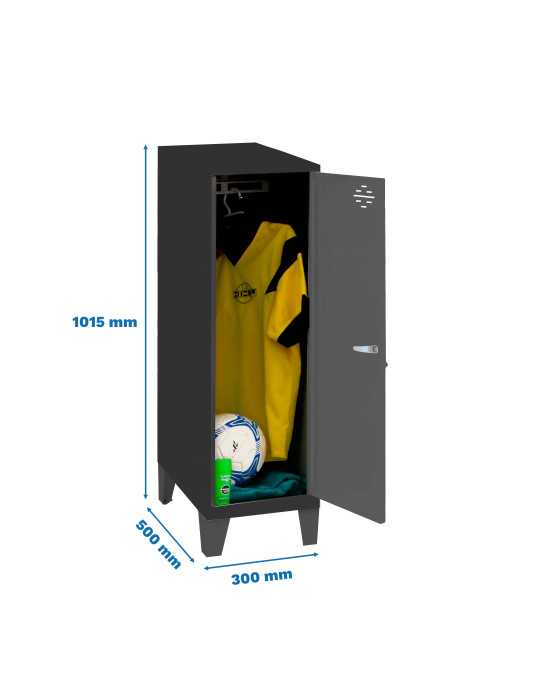 Taquilla 1015x300x500 SIMONLOCKER DISM.SINGLE MINI 915x300x500+PIE AN/AN marca SIMONRACK