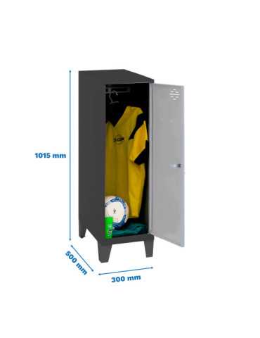 Taquilla 1015x300x500 SIMONLOCKER DISM.SINGLE MINI 915x300x500+PIES AN/G marca SIMONRACK
