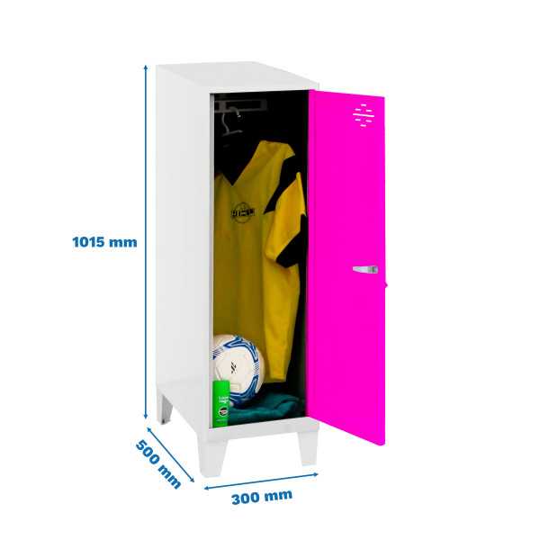 Taquilla 1015x300x500 SIMONLOCKER DISM.SINGLE MINI 915x300x500+PIES B/RO marca SIMONRACK