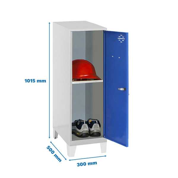 Taquilla 1015x300x500 SIMONLOCKER DISM.MINI + BAN. 915x300x500+PIES G/AZ marca SIMONRACK