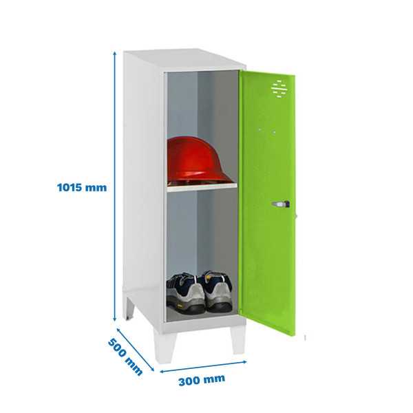 Taquilla 1015x300x500 SIMONLOCKER DISM.MINI + BAN. 915x300x500+PIES G/VE marca SIMONRACK