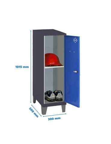 Taquilla 1015x300x500 SIMONLOCKER DISM.MINI + BAN. 915x300x500+PIE AN/AZ marca SIMONRACK