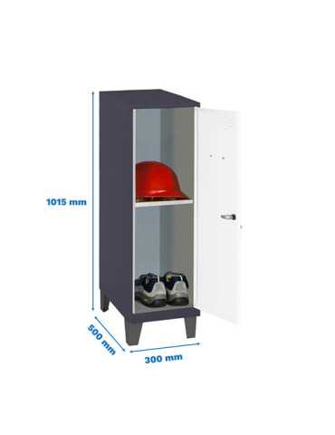 Taquilla 1015x300x500 SIMONLOCKER DISM.MINI + BAN. 915x300x500+PIES AN/B marca SIMONRACK