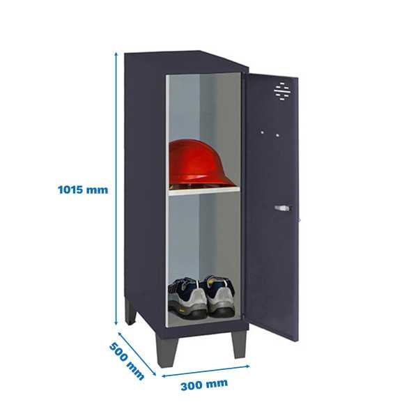 Taquilla 1015x300x500 SIMONLOCKER DISM.MINI + BAN. 915x300x500+PIE AN/AN marca SIMONRACK