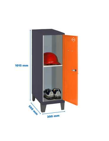 Taquilla 1015x300x500 SIMONLOCKER DISM.MINI + BAN. 915x300x500+PIES AN/N marca SIMONRACK