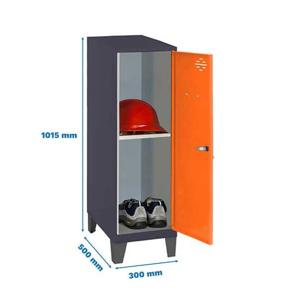Taquilla 1015x300x500 SIMONLOCKER DISM.MINI + BAN. 915x300x500+PIES AN/N marca SIMONRACK