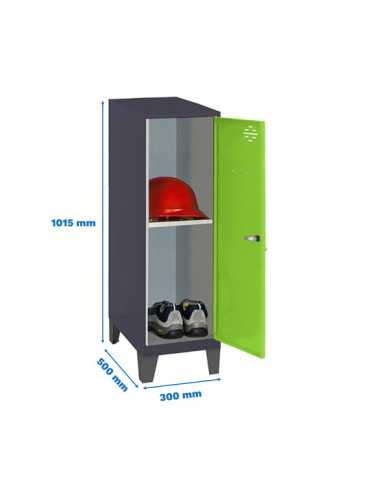 Taquilla 1015x300x500 SIMONLOCKER DISM.MINI + BAN. 915x300x500+PIES AN/V marca SIMONRACK