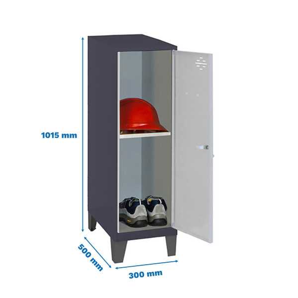Taquilla 1015x300x500 SIMONLOCKER DISM.MINI + BAN. 915x300x500+PIES AN/G marca SIMONRACK
