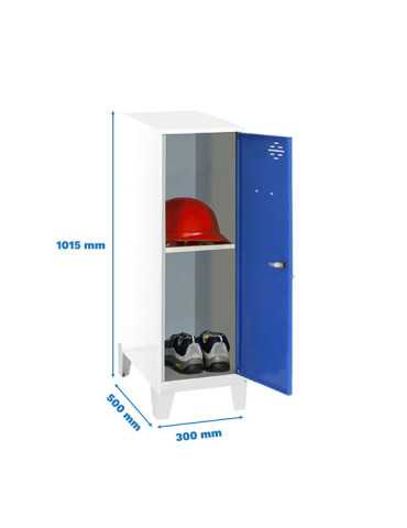 Taquilla 1015x300x500 SIMONLOCKER DISM.MINI + BAN. 915x300x500+PIES B/AZ marca SIMONRACK