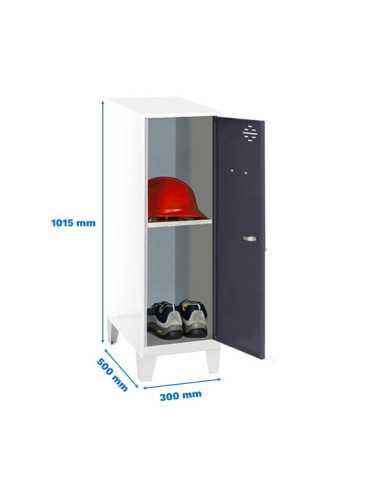 Taquilla 1015x300x500 SIMONLOCKER DISM.MINI + BAN. 915x300x500+PIES B/AN marca SIMONRACK