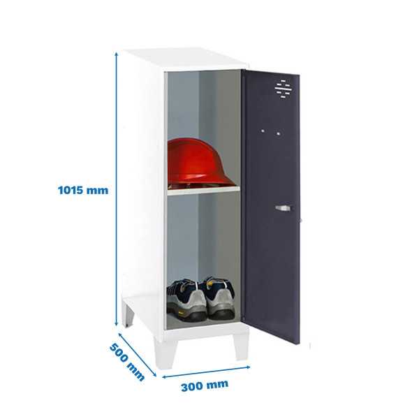 Taquilla 1015x300x500 SIMONLOCKER DISM.MINI + BAN. 915x300x500+PIES B/AN marca SIMONRACK