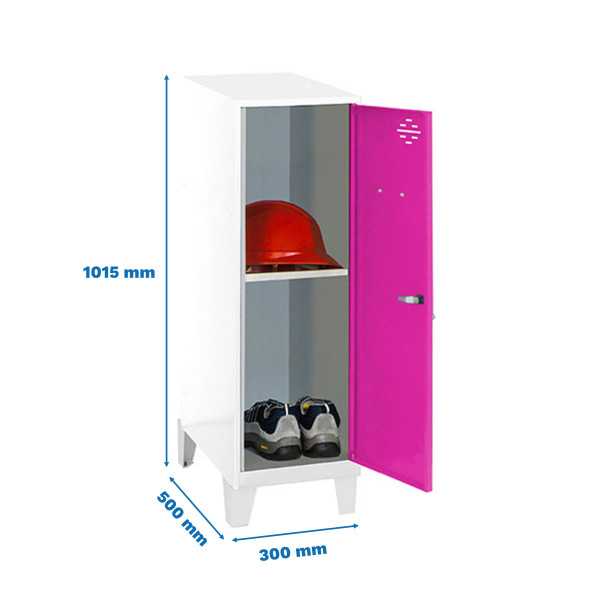 Taquilla 1015x300x500 SIMONLOCKER DISM.MINI + BAN. 915x300x500+PIES B/RO marca SIMONRACK