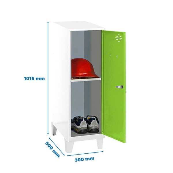 Taquilla 1015x300x500 SIMONLOCKER DISM.MINI + BAN. 915x300x500+PIES B/VE marca SIMONRACK