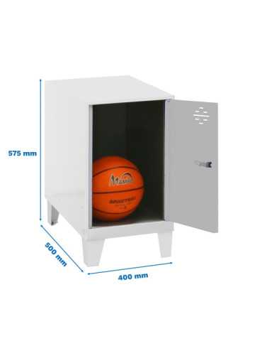 Taquilla 575x400x500 SIMONLOCKER DISM.MINI 475x400x500+PIES BLA/GR marca SIMONRACK