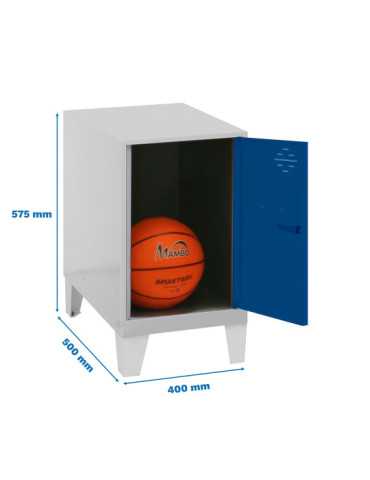 Taquilla 575x400x500 SIMONLOCKER DISM.MINI 475x400x500+PIES GR/AZU marca SIMONRACK