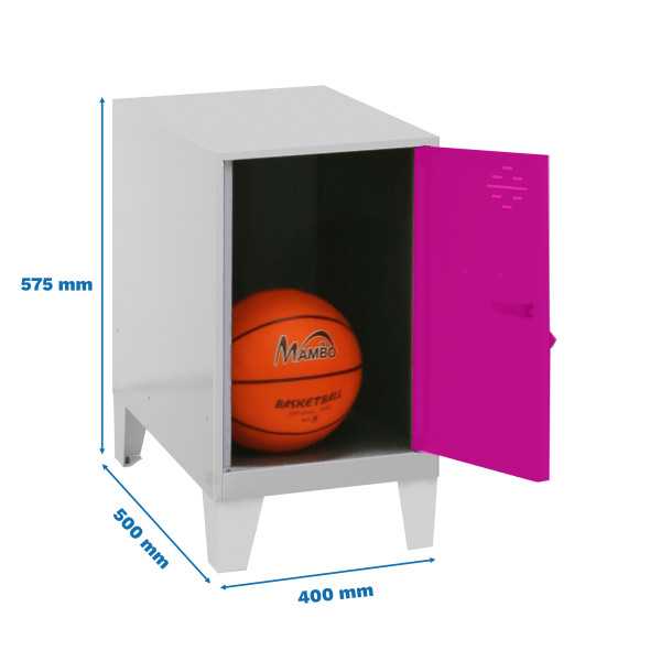 Taquilla 575x400x500 SIMONLOCKER DISM.MINI 475x400x500+PIES GR/ROS marca SIMONRACK