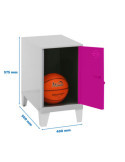 Taquilla 575x400x500 SIMONLOCKER DISM.MINI 475x400x500+PIES GR/ROS marca SIMONRACK