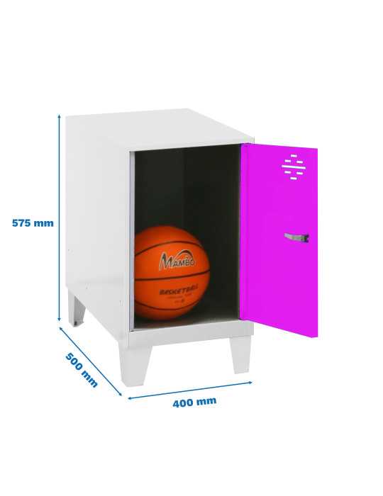 Taquilla 575x400x500 SIMONLOCKER DISM.MINI 475x400x500+PIES BLA/ROS marca SIMONRACK