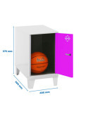 Taquilla 575x400x500 SIMONLOCKER DISM.MINI 475x400x500+PIES BLA/ROS marca SIMONRACK