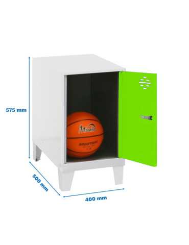 Taquilla 575x400x500 SIMONLOCKER DISM.MINI 475x400x500+PIES BLA/VER marca SIMONRACK