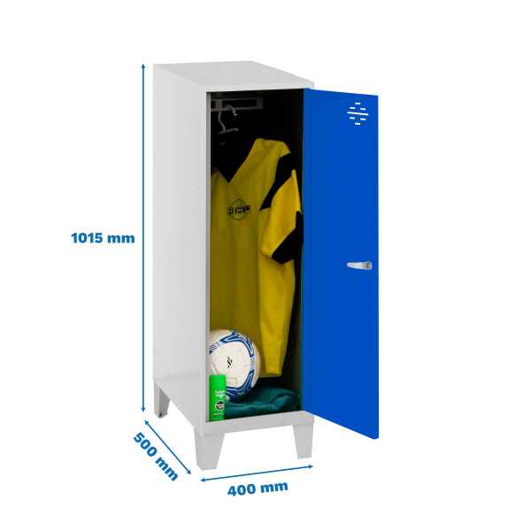 Taquilla 1015x400x500 SIMONLOCKER DISM.SINGLE MINI 915x400x500+PIES G/AZ marca SIMONRACK