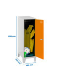 Taquilla 1015x400x500 SIMONLOCKER DISM.SINGLE MINI 915x400x500+PIES G/NA marca SIMONRACK