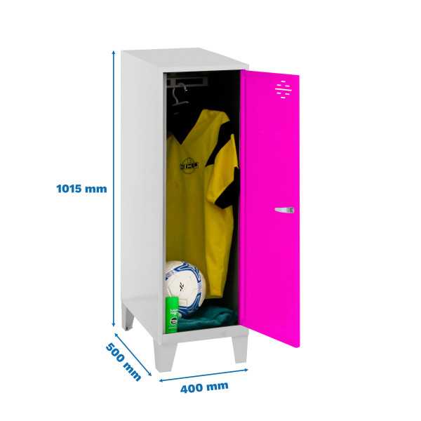 Taquilla 1015x400x500 SIMONLOCKER DISM.SINGLE MINI 915x400x500+PIES G/RO marca SIMONRACK