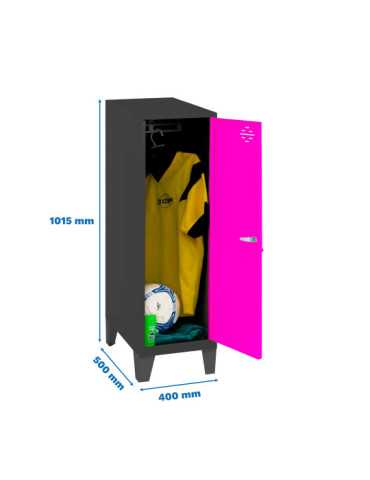 Taquilla 1015x400x500 SIMONLOCKER DISM.SINGLE MINI 915x400x500+PIES AN/R marca SIMONRACK