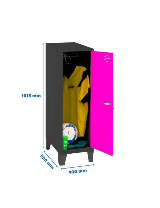 Taquilla 1015x400x500 SIMONLOCKER DISM.SINGLE MINI 915x400x500+PIES AN/R marca SIMONRACK