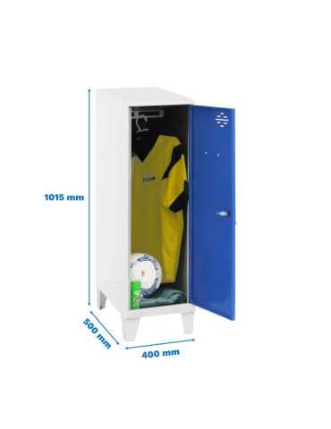 Taquilla 1015x400x500 SIMONLOCKER DISM.SINGLE MINI 915x400x500+PIES B/AZ marca SIMONRACK