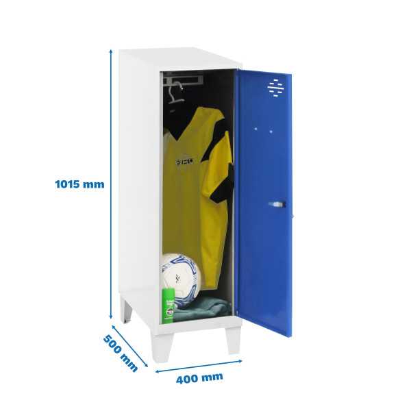 Taquilla 1015x400x500 SIMONLOCKER DISM.SINGLE MINI 915x400x500+PIES B/AZ marca SIMONRACK