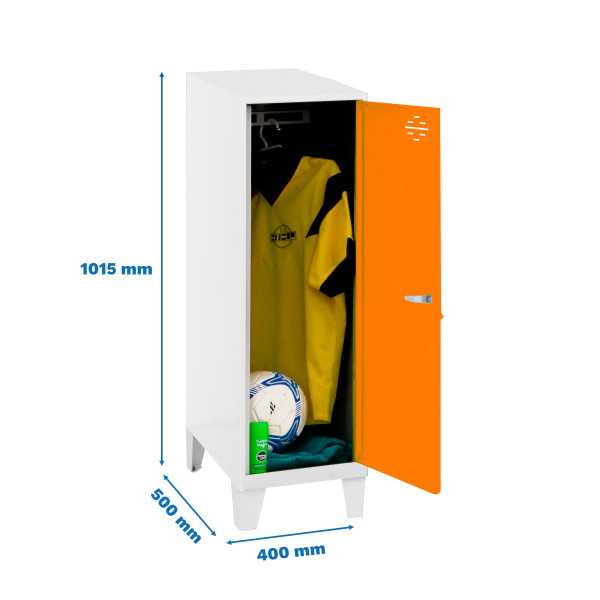 Taquilla 1015x400x500 SIMONLOCKER DISM.SINGLE MINI 915x400x500+PIES B/NA marca SIMONRACK
