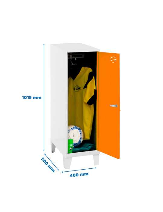 Taquilla 1015x400x500 SIMONLOCKER DISM.SINGLE MINI 915x400x500+PIES B/NA marca SIMONRACK