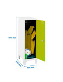 Taquilla 1015x400x500 SIMONLOCKER DISM.SINGLE MINI 915x400x500+PIES B/VE marca SIMONRACK